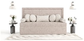 Pat maro deschis tapițat 80x200 cm Scala – Maison de Rêve