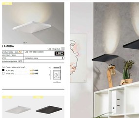 Aplica perete LED ambientala design modern LAMBDA alba ZZ AZ3345