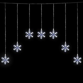 Aigostar - Ghirlandă LED de Crăciun pentru exterior 84xLED/230V 1,2x1m IP44 alb rece fulgi