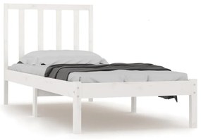 3105062 vidaXL Cadru de pat, alb, 100x200 cm, lemn masiv de pin