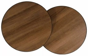 Mese de colt PENELOPE set 2 buc Ø 50 cm, decor nuc