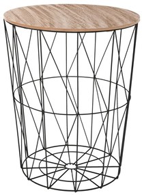 Măsuță de cafea cu structură din oțel, masă ocazională din otel cu spațiu de depozitare