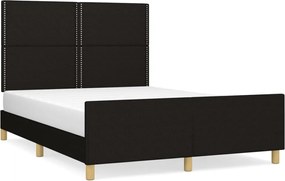 vidaXL Cadru de pat fără saltea, negru, 140x200 cm, textil