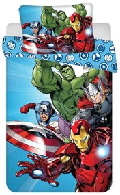 Avengers Light Blue lenjerie de pat pentru copii 100×135 cm, 40×60 cm
