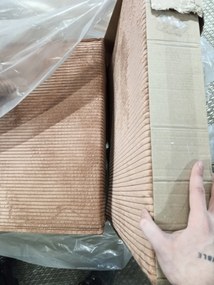 OFERTA Canapea colt teracota SMART COSARO, reversibila + 2 perne GRATUIT II. calitate