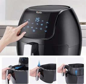 La mâna a doua: Friteuza cu aer cald Oliver Voltz OV51980F, 1800W, 7.7 L, 8 programe, Timer, Negru