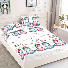 Huse de pat, 3 Piese, Finet cu elastic 180x200