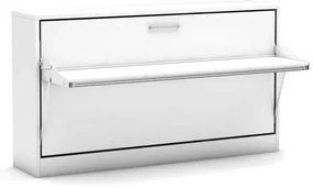 Pat rabatabil orizontal single cu birou life desk (90x190)