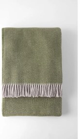 Pled din amestec de bumbac Euromant Skyline, 140 x 180 cm, verde