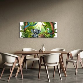 Tablou - Animăluțe vesele (120x50 cm)