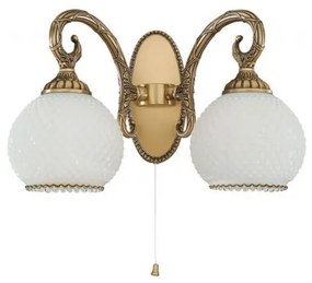 Aplica clasic design italian din alama, sticla 8400 RA-A.8400/2