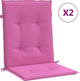 vidaXL Perne pentru scaune cu spătar mic, 2 buc., roz, textil