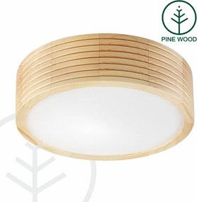 Plafonieră NATURAL MODERN 1xE27/15W/230V Ø 27,5 cm, din pin