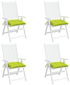 Perne de scaun, 6 buc., verde, 40 x 40 x 7 cm, textil 6, verde aprins, 40 x 40 x 7 cm