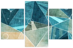 Tablou - Abstract turcoaz (90x60 cm)