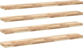 vidaXL Rafturi suspendate 4 buc. 140x20x4cm lemn masiv acacia netratat