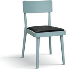 Scaun Lola, structura lemn fag si piele ecologica - VERDE MARIN