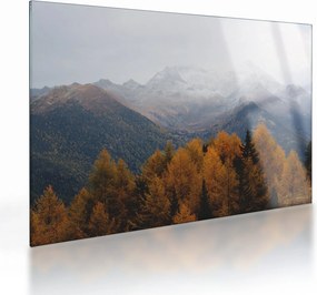 Tablou pe sticlă - Crestele munților (70x50 cm)