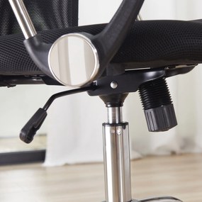 Scaun ergonomic de birou, insertie plasa, negru HOMCOM | Aosom Romania