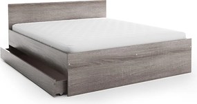 Pat ELISA 160 x 200 cm, stejar trufa Saltea: Saltea Coco Maxi 20 cm, Somiera: cu somiera din lamele