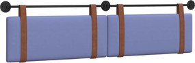 vidaXL Cap de pat suspendat Albastru Jeans 210 x 55 x 5 cm PU antic