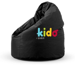 Fotoliu tip puf Kido by Diablo pentru copii: negru