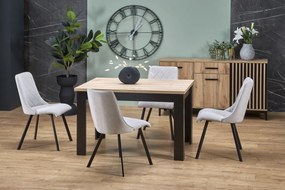 Masa extensibilă Bagio stejar artizan/negru L120-160 cm