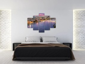 Tablou cu orașul Bratislava cu râu (150x105 cm)
