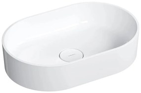 OMNIRES OVOUNBP - Lavoar pe blat OVO 55x36 cm dolomit alb lucios