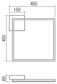 Redo 01-1638 - Plafonieră LED dimmabilă KLEE, 30 W, 230 V, 45 x 45 cm, alb