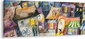 Tablou - Oraș western (120x50 cm)