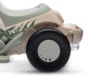 AIYAPLAY Moto electrică pentru copii 2-5 ani, 3 roți, 6 V, 3 km/h, cu funcție de bule, efecte luminoase și sonore, crem | Aosom Romania