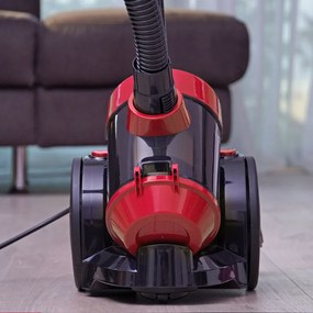 La mâna a doua: Aspirator fara sac Rosberg R51001B, 800W, HEPA, Ciclon, 2 L, Accesorii, Rosu