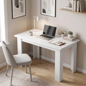 HOMCOM Masă de dining modernă cu spațiu de depozitare, 120 cm, albă | Aosom Romania