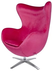 Fotoliu pivotant ultra-modern EGG WIDE VELVET, fucsia