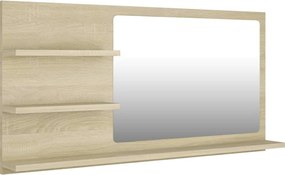 vidaXL Oglindă de baie, stejar Sonoma, 90 x 10,5 x 45 cm, PAL