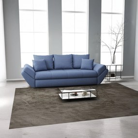 Canapea extensibilă dumonde cu ladă de depozitare si sezut confortabil din spuma high-density, Loana Enjoy Blue 250x100 cm