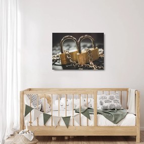 Tablou pe sticlă cu două cetăți (70x50 cm)