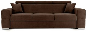 Canapea Extensibilă 3 locuri BELLAGIO, cu tetiere reglabile, 242x95x99 cm, Maro-Enjoy