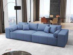 Canapea extensibilă dumonde cu ladă de depozitare si sezut confortabil din spuma high-density, Marbela Enjoy Blue XXL 295x100 cm