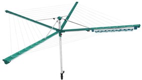 Uscător de rufe argintiu pentru grădină 60 m Linomatic 600 Deluxe Cover – LEIFHEIT