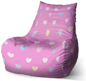 Sac de șezut Bean inimă pe roz, roz