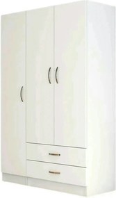 Dulap GRD0501, alb, PAL melaminat, cu 3 usi si 2 sertare, 120x47x182 c
