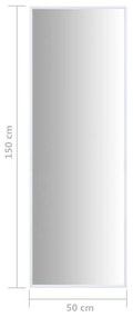 Oglinda, alb, 150x50 cm 1, Alb, 150 x 50 cm