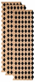 Panou riflaj acustic decorativ, MDF si pasla, AC55, 240x30x1.8cm, Castan