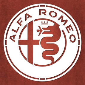 DUBLEZ | Sigla din lemn pentru perete - Alfa Romeo