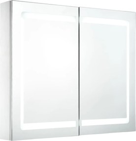 vidaXL Dulap de baie cu oglindă și LED, 80 x 12,2 x 68 cm