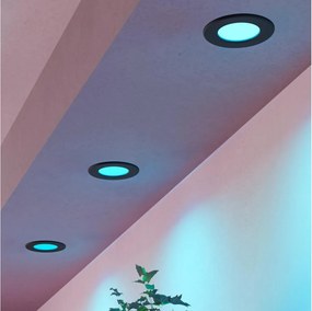 Eglo 901425 - Set 3x LED RGBW plafonieră încastrată FUEVA-Z LED/2,8W/230V 8,8cm IP44 neagră