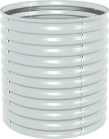 vidaXL Strat înălțat de grădină argintiu 80x80x81 cm oțel galvanizat