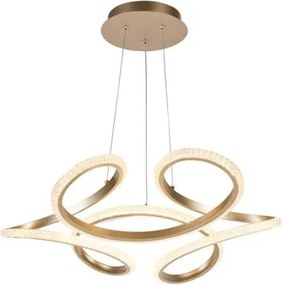 Lustră suspendată LED dimmabilă DOODLE, 40W/230V, finisaj alamă - Searchlight 66110CP